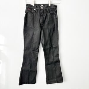 Wrangler X Fender WROCK high rise kick flare jeans black denim size 26 NWT new